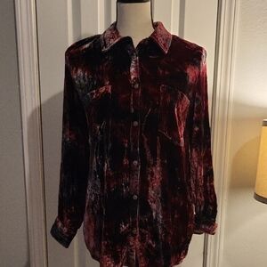 Kyla Seo Merlot Marble Raeli Shirt